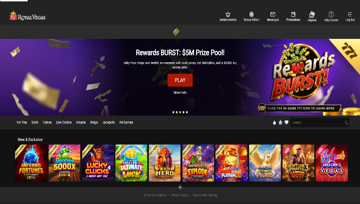 Royal Vegas NZ Start Playing